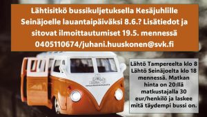 Read more about the article Bussikuljetus Seinäjoen kesäjuhlille la 8.6.